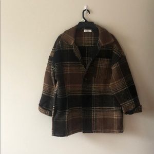 Over-sized fleece jacket